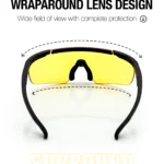 Anti-Ballistic Glasses Wrap Around Lens Design
